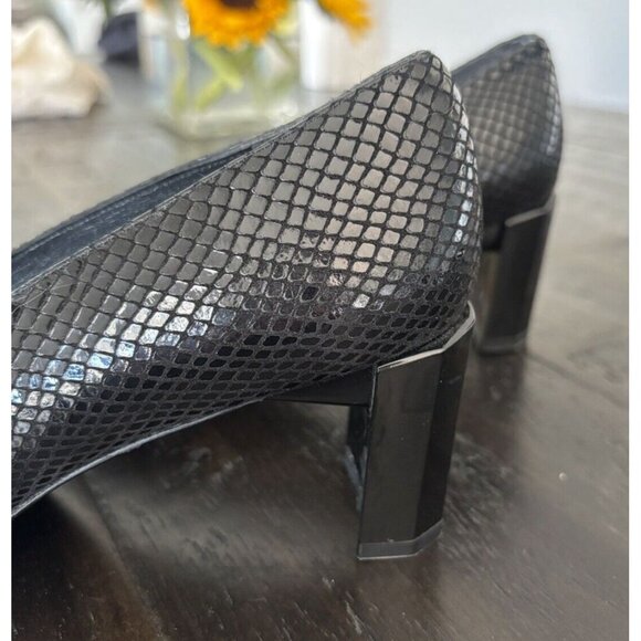 Stuart Weitzman Black Textured Heels - Picture 9 of 15